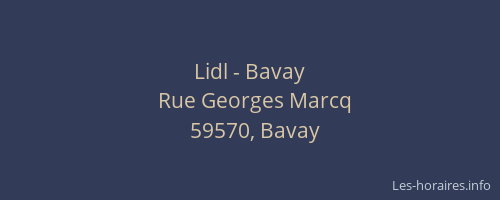 Lidl - Bavay