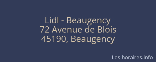 Lidl - Beaugency