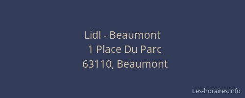 Lidl - Beaumont