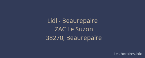Lidl - Beaurepaire