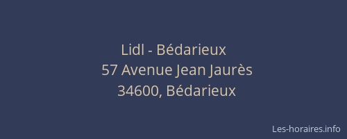 Lidl - Bédarieux