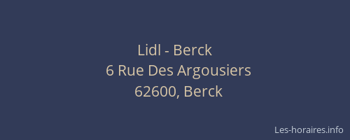 Lidl - Berck