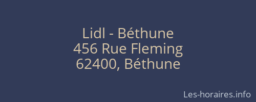 Lidl - Béthune