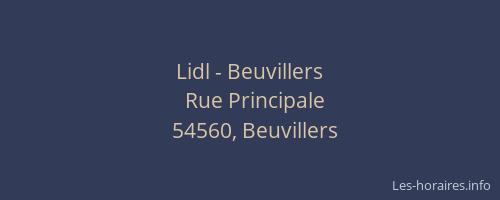 Lidl - Beuvillers