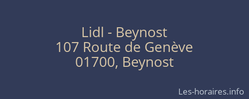 Lidl - Beynost