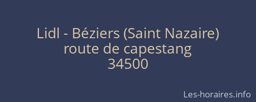 Lidl - Béziers (Saint Nazaire)