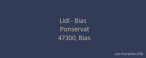 Lidl - Bias