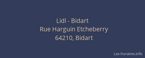 Lidl - Bidart