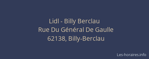Lidl - Billy Berclau