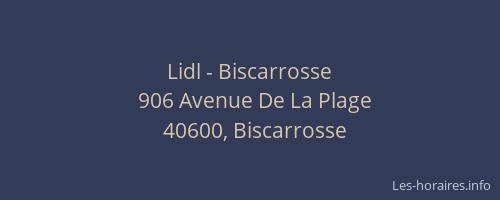 Lidl - Biscarrosse