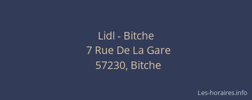 Lidl - Bitche