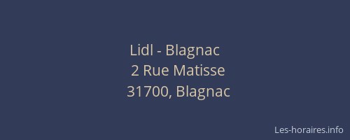 Lidl - Blagnac