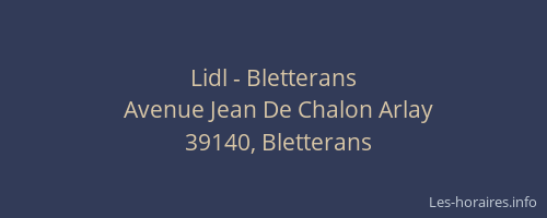 Lidl - Bletterans