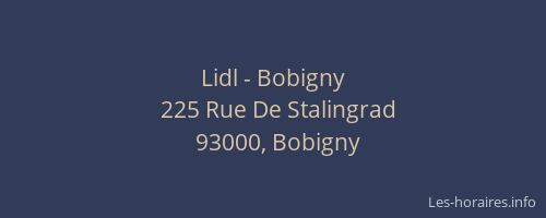 Lidl - Bobigny