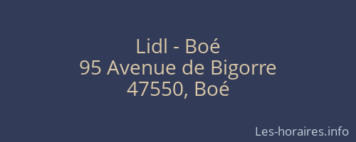 Lidl - Boé