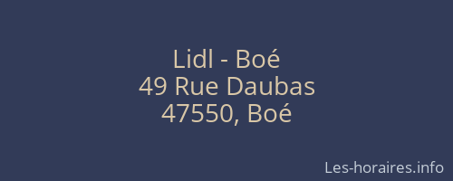 Lidl - Boé