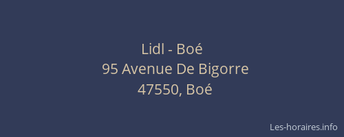 Lidl - Bo&eacute;