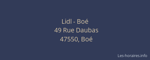 Lidl - Boé