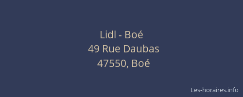 Lidl - Bo&eacute;