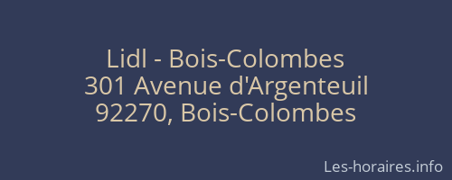 Lidl - Bois-Colombes