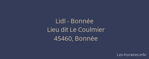 Lidl - Bonnée