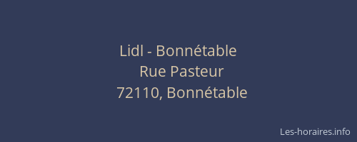 Lidl - Bonn&eacute;table