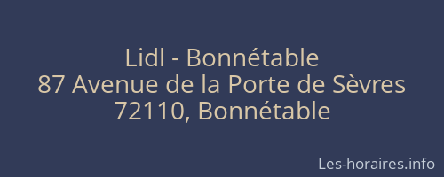 Lidl - Bonnétable