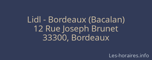 Lidl - Bordeaux (Bacalan)