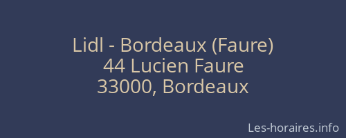 Lidl - Bordeaux (Faure)
