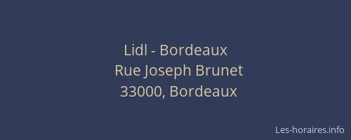 Lidl - Bordeaux