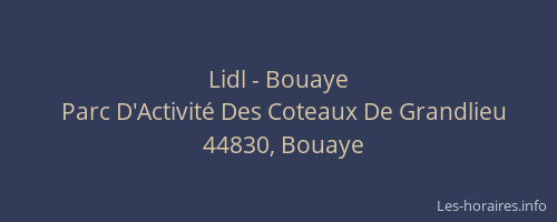 Lidl - Bouaye
