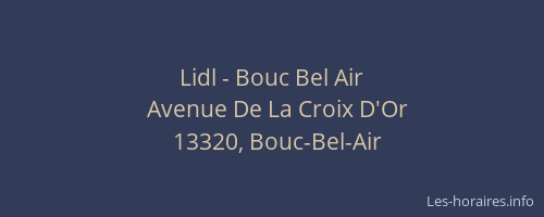 Lidl - Bouc Bel Air