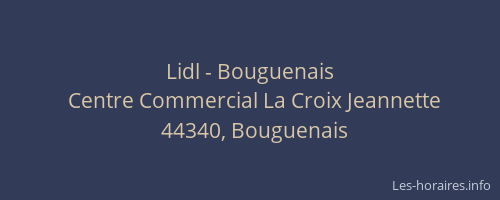 Lidl - Bouguenais