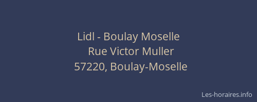 Lidl - Boulay Moselle