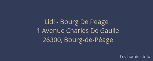 Lidl - Bourg De Peage
