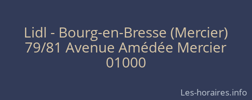 Lidl - Bourg-en-Bresse (Mercier)