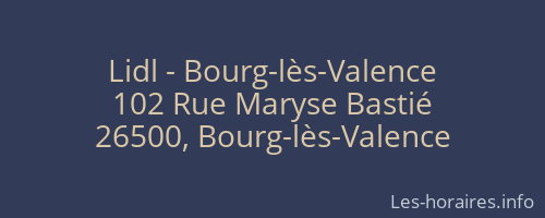 Lidl - Bourg-lès-Valence
