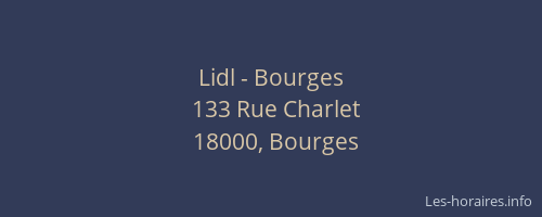 Lidl - Bourges