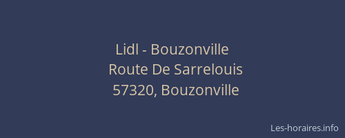 Lidl - Bouzonville