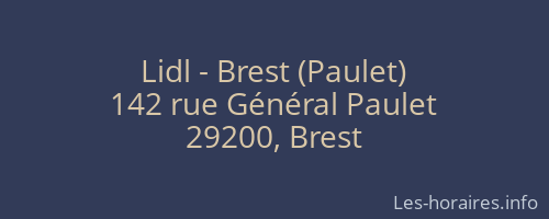 Lidl - Brest (Paulet)