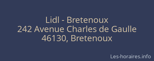 Lidl - Bretenoux