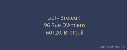 Lidl - Breteuil