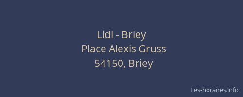 Lidl - Briey