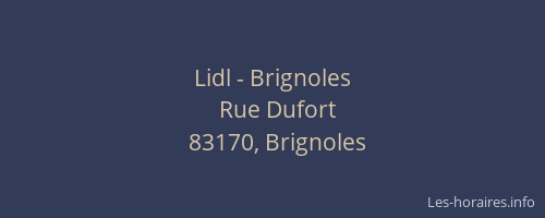 Lidl - Brignoles