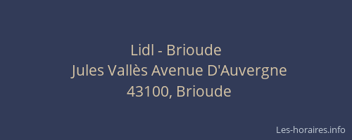 Lidl - Brioude