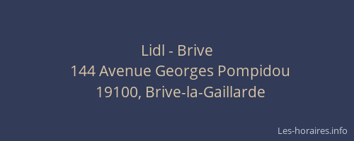 Lidl - Brive