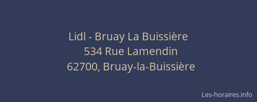 Lidl - Bruay La Buissière
