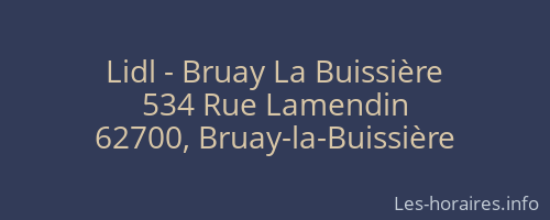 Lidl - Bruay La Buissière