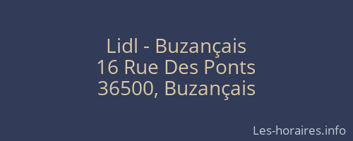 Lidl - Buzançais