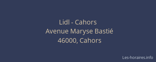 Lidl - Cahors